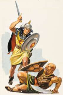 Mo Gollub Four Color #788 Prince Valiant Cover Painting Original Art (Dell, 1957).