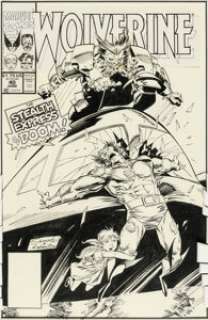 Marc Silvestri and Joe Rubinstein Wolverine #40 Cover Original Art (Marvel, 1991). | Heritage