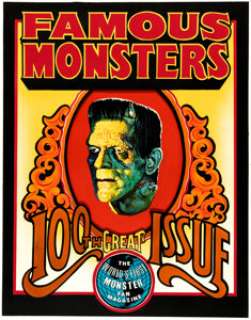 Basil Gogos Famous Monsters of Filmland #100 Front and Back Cover Painting Original Art (Warren, 1973).
