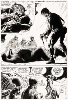 Russ Heath Our Army at War #230 Sgt. Rock Story Page 14 Original Art (DC, 1971). | Heritage