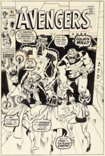 Sal Buscema Avengers #91 Cover Original Art (Marvel, 1971). | Heritage