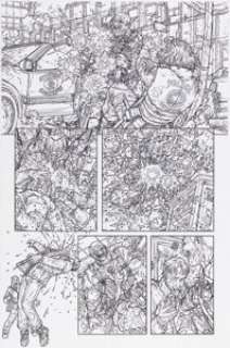 Juan José Ryp Frank Miller‘s RoboCop #3 Story Pages 6-10 Original Art (Avatar, 2004). (Total: 5 Original Art)