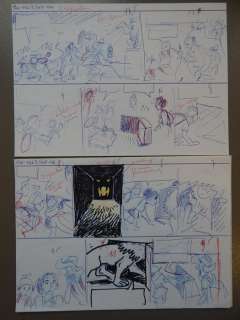 Studio Vandersteen | Dirk Stallaert - Suske en Wiske - 2x [voorstudie] schetspagina’s - Het Labyrint van de Leeuw 3 - De Verboden Tempel - strook 43-46 - Page volante - (2013) | Catawiki