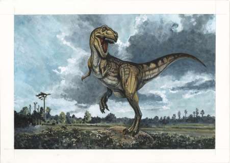 Bunya Watanabe’s Hand-Drawn Color Illustration "Tyrannosaurus" | Mandarake (Big Web)