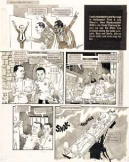 John Severin (as LePoer) King-Sized Cracked #9 Complete 5-Page Story "Black Movie Monsters" Original Art (Major Publications, 1975). (Total: 5 Items) | Heritage