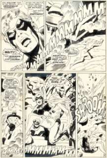 John Buscema and Dan Adkins Captain Marvel #18 Ms. Marvel Origin Story Page 19 Original Art (Marvel, 1969).