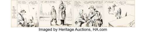 Alex Raymond Secret Agent X-9 Daily Comic Strip Original Art dated 1-4-35 (King Features Syndicate, 1935).
