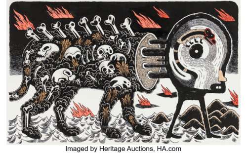 David B. La Guerre Sainte, Mon Frère Magique Illustration Original Art (2007).