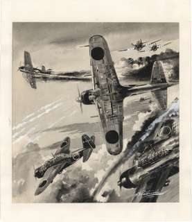 Shigeru Komatsuzaki’s Hand-Drawn Illustration "Zero Fighter Special Attack" | Mandarake (Big Web)