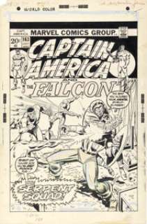 Sal Buscema Captain America #163 Serpent Squad First Appearance Cover Original Art (Marvel, 1973). | Heritage