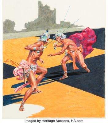 Roy G. Krenkel The Chessmen of Mars Paperback Cover Original Art (Ace Books, 1962). (Total: 2 Items) | Heritage