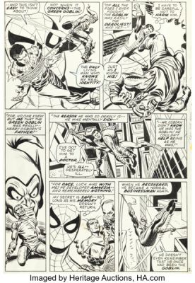 Gil Kane and John Romita Sr. The Amazing Spider-Man #96 Green Goblin Story Page 5 Original Art (Marvel, 1971). | Heritage