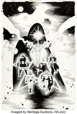 Mike Mignola Cosmic Odyssey #4 Cover Original Art (DC, 1988). | Heritage