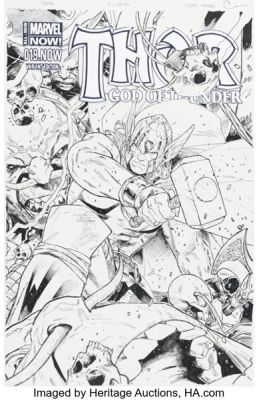 Clay Mann Thor: God of Thunder #19 Variant Cover Original Art (Marvel, 2014).