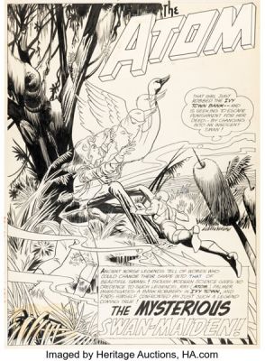 Gil Kane and Sid Greene The Atom #10 Splash Page 1 Original Art (DC, 1963).