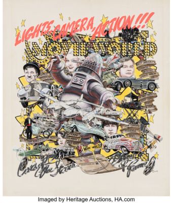 Robert Williams Lights, Camera, Action!!! "Movieworld" Painting Original Art (undated). | Heritage