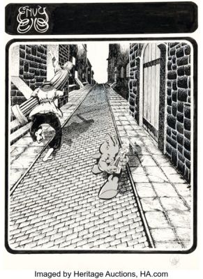 Dave Sim Cerebus’ Six Deadly Sins Portfolio "Envy" Plate #2 Illustration Original Art (Schanes & Schanes, 1981). | Heritage