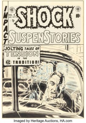 Wally Wood Shock SuspenStories #4 Cover Original Art (EC, 1952). | Heritage