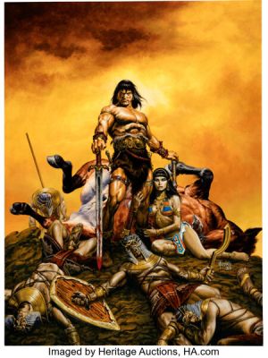 Joe Jusko The Savage Sword of Conan #1 Cover Painting Original Art (Titan, 2024). | Heritage