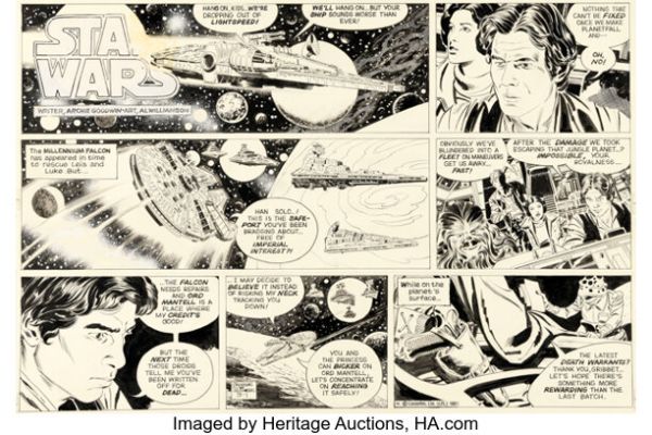 Al Williamson Star Wars Sunday Comic Strip Original Art dated 3-1-81 (LA Times Syndicate, 1981). | Heritage