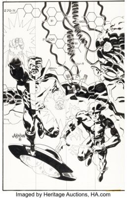 Dave Johnson Green Lantern / Flash: Faster Friends #1 Cover Original Art (DC, 1997).