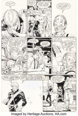 Arthur Adams, Whilce Portacio, and Scott Williams Longshot #3 Story Page 13 Original Art (Marvel, 1985). | Heritage