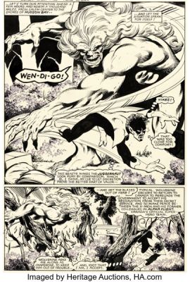 John Byrne and Terry Austin The X-Men #140 Nightcrawler vs. Wendigo Story Page 5 Original Art (Marvel, 1980). | Heritage