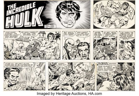 Larry Lieber The Incredible Hulk Sunday Comic Strip Original Art dated 12-10-78 (Marvel/Register and Tribune Syndicate, 1978). | Heritage