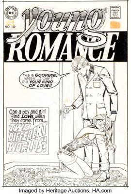 Ric Estrada (attributed) and Vince Colletta Young Romance #160 Cover Original Art (DC, 1969).