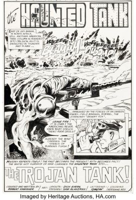 Dick Ayers and Sam Glanzman G.I. Combat #231 "The Trojan Tank!" Complete 10-Page Story Original Art (DC, 1981). (Total: 10 Original Art) | Heritage