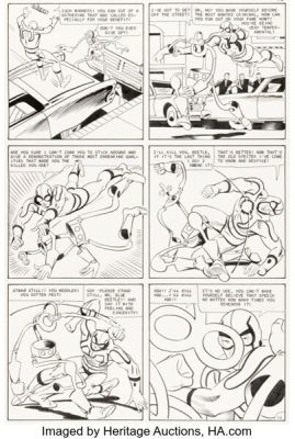 Steve Ditko Blue Beetle #6 Unpublished Story Page 14 Original Art (Charlton, 1968).