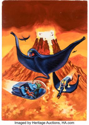 Tom Kidd (attributed) Space Family Robinson, Lost in Space #57 Cover Painting Original Art (Western Publishing, 1981).