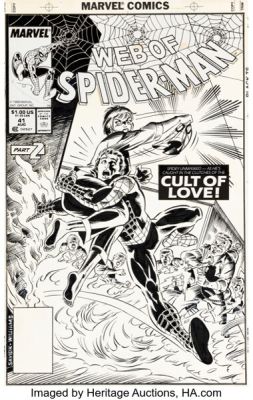 Alex Saviuk and Keith Williams Web of Spider-Man #41 Cover Original Art (Marvel, 1988). | Heritage
