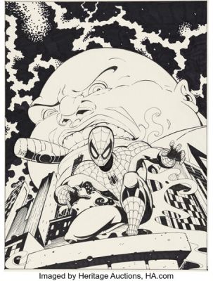 Richard Elson Spectacular Spider-Man Adventures #7 Cover Original Art (Marvel UK, 1995). | Heritage