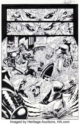 Damion Scott and Cory Hamscher All-New Ghost Rider #9 Story Page 08 Original Art (Marvel, 2014). | Heritage