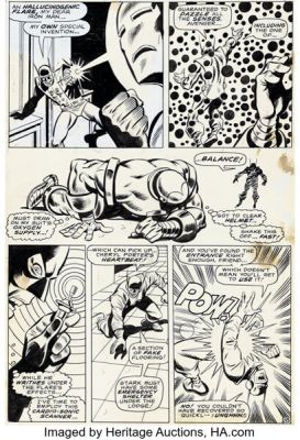 George Tuska and Mike Esposito (as Joe Gaudioso) Iron Man #23 Story Page 15 Original Art (Marvel, 1970). | Heritage