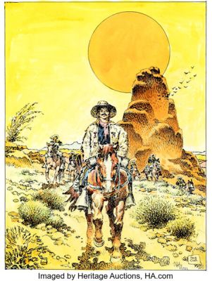 Antonio Hernandez Palacios Mac Coy, Sur La Piste de Miss Kate #21 Cover Original Art (Dargaud, 1999). | Heritage