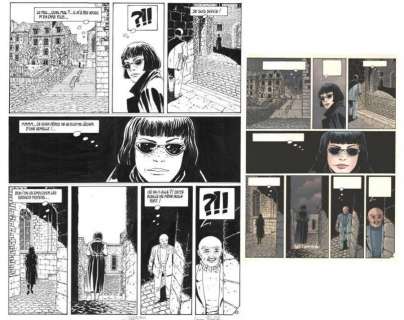 Lucien ROLLIN - Planche originale 12 et sa mise en couleur de OMBRES tome 7