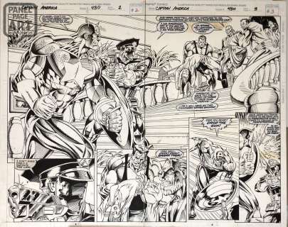 Dave Hoover - Captain America 430 - Double Page Spread