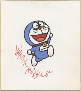 Fujiko F Fujio (Hiroshi Fujimoto) Hand-Drawn Color Shikishi "Doraemon "