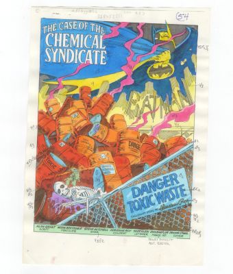 Detective Comics # 627 pg 46 Original Comic Production Art Color Guide Signed | Neat Stuff Vault