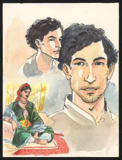 Jacques Ferrandez - Etude de personnages pour les Carnets d‘orient - Carnets d‘Orient