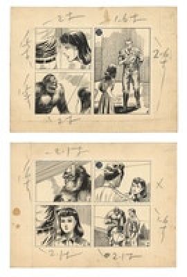 Keita Okamura Hand-Drawn Manuscript "Demon King Gordon" (2 Sheets) | Mandarake (Big Web)