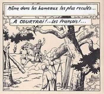 De Moor, Bob | De Moor, Bob - 1 Page originale + album de luxe - De Leeuw van Vlaanderen / Le Lion de Flandre - (p.53) - 1949 | Catawiki