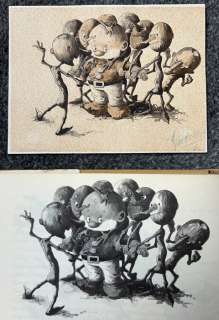 Dulieu, Jean - 1 Original drawing - Paulus de Boskabouter - Paulus en de eikelmannetjes - 1965 | Catawiki