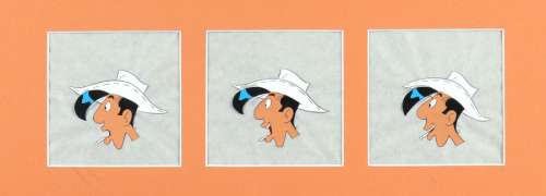 Belvision | Lucky Luke, ensemble de 3 cellos successifs Ã … | Millon