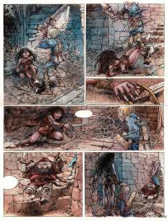 Hausman | Laïyna, Le crépuscule des elfes, planche originale à l’encre de chine et à l’aquarelle. | Septimus