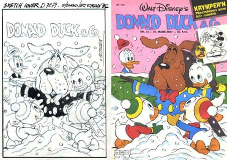 Donald Duck D 7279 - 1 dessin de couverture - 1986 | Catawiki