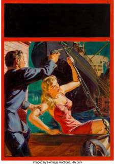 Norman Saunders (American, 1907-1989) Wedding Bullets, Ten Detective Aces magazine cover, May 1942 Oil on canvas 24-1... | Heritage