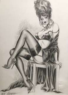 Nik Guerra - 1 Original drawing - Il Giallo del fumetto Nero - “Magenta / Tasteful vamp” - 2024 | Catawiki